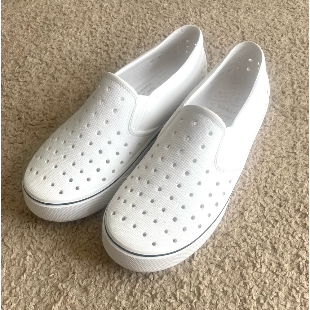 White Slip-Ons